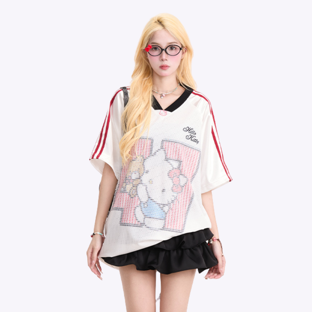 Image of Mesh Kitty Baseball Tee